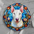 English Bull Terrier Glass Suncatcher Worktop Saver